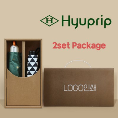 협립 5단 눈꽃 암막 우양산 +협립3단미니스타앵글수동우양산-세트