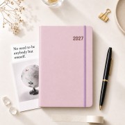 32절/25절 라이트 핑크 밴드형 양장 다이어리(프리)