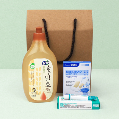 참그린 주방세제 500ml 방수밴드 상처연고 세트