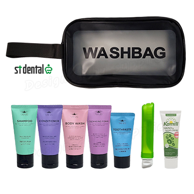 휴대용세면백 3호 LG미니스6종 카밀핸드크림30ml 칫솔치약 여행용세트(쇼핑백포함)