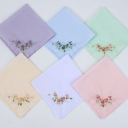 로페리아 여성 꽃자수 순면 손수건(35*35cm)(0217347)