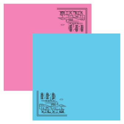 카페풍경 II 스카프 50x50 면60수