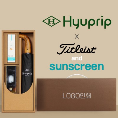협립 3단 슈퍼 암막 고밀도 원목곡자 완전자동 우양산 +선크림+타이틀리스트 골프공 3구-세트