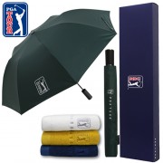 PGA 2단자동 암막 우양산+170g면사타올세트