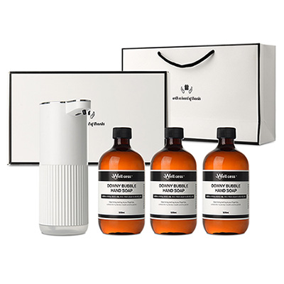 웰세스 WG-103B 버블 손세정제 자동 디스펜서 1개 + 버블 핸드워시 리필 3개 (500ml)