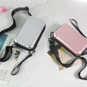 여행용 미니 하드 캐리어 스트랩2종 파우치