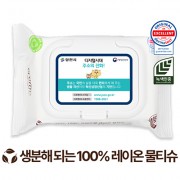 에코닉 생분해 화이트 화이트캡형 물티슈 40g (25/30매)