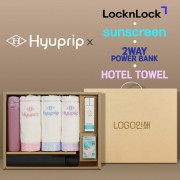 협립 3단60 슈퍼TEN(10K) 포뮬러타이어 고밀도 완전자동우산 +협립코마바스타월1P+락앤락슬림핏원터치텀블러+선크림+배터리-세트