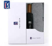 PGA 3단완전자동 빈티지우드+260g 코마사 면사타올 세트