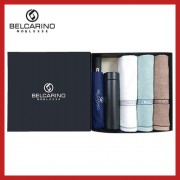[벨카리노] 3단 7K 완전자동+130g 면사타올 3P+진공 텀블러(500ml) 세트