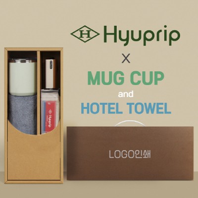 협립 이지롤 거꾸로 완전자동 우산 +코마40수180호텔타월+로하스머그컵-세트