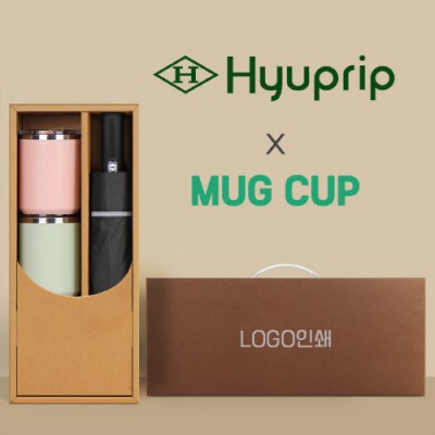 협립 3단 60 슈퍼 거꾸로 완전자동우산 +로하스 머그컵2P 세트