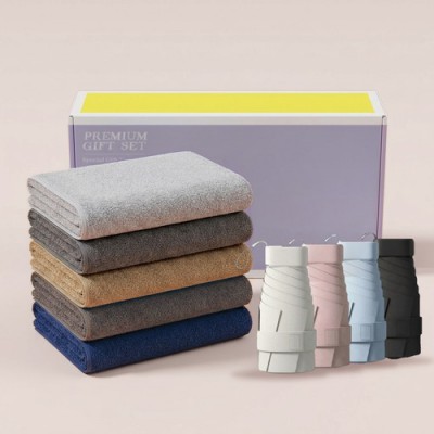[송월타올] 프라우드+5단 미니 양우산 선물세트