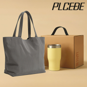 플씨드 코듀로이 빅사이즈 에코백 + 텀블러 350ml 2종세트
