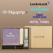 협립 3단 60 슈퍼 거꾸로 완전자동우산 +협립코마바스타월1P+락앤락슬림핏원터치텀블러+선크림+배터리-세트