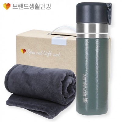 브생건 방한세트 21호(스탠리 고진공 슬림보틀473ml+따뜻한 소프트 담요)