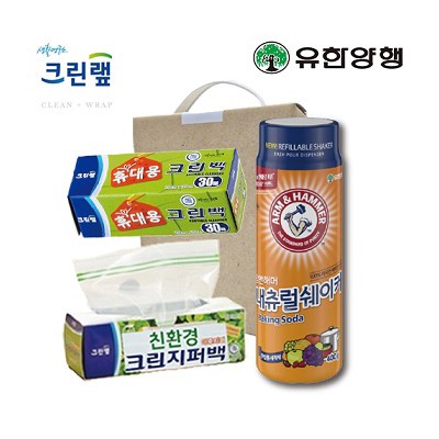 친환경스위트홈세트46호(암앤해머베이킹소다+크린랩크린백+친환경지퍼백)