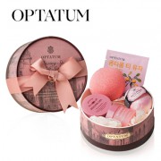 옵타움 OPTATUM 릴랙싱 스파 5종 선물세트(배쓰솔트,배쓰밤,필링젤,스폰지,유자티)