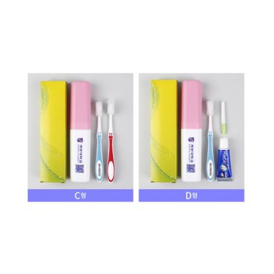 국산 어린이칫솔 2P세트/페리오치약/칼라케이스/치실/유아용칫솔/여행용/2080/부광