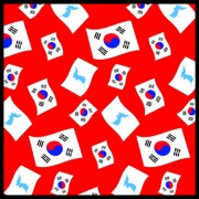 태극기 손수건, 스카프, 50x50cm