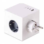 플라이토 블록 PD 20W 고용량 멀티탭 3구 C타입 2포트+USB 1포트 플러그형 JS-D31