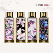 빛나 꽃나비 시리즈 자개 USB메모리 USB2.0 4GB~128GB (4종 이미지)