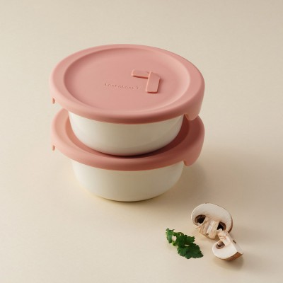 [락앤락] 바로한끼 도자기 국용기 600ml 2P세트 핑크