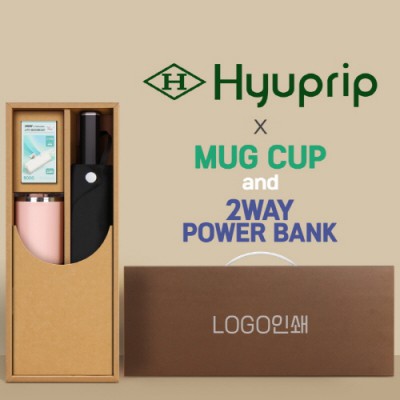 협립 3단60 슈퍼 젠틀맨 고밀도 수동식 우산 +배터리+로하스 머그컵1P-세트
