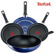 테팔 팬&냄비 PTFE 미드나잇 블루 4종세트 (프라이팬 24cm + 26cm + 28cm + 볶음팬 28cm)