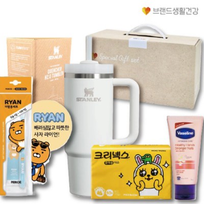 브생건56호(스탠리 퀜처887ml텀블러+크리넥스 카카오티슈+카카오 여행용 양치세트+바세린 핸드크림)