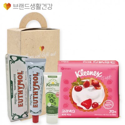 브생건640호 3종세트(카밀 핸드크림+유시몰치약40g+크리넥스 쁘띠티슈)