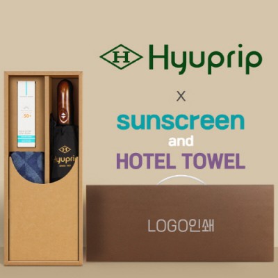 협립 3단 70 완전자동우산 +선크림+스포츠타월-세트