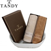 탠디 브라운 도트 세면타올180g 2매세트