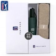 PGA 3단 완전자동 암막 세이프티 우양산+130g면사타올세트