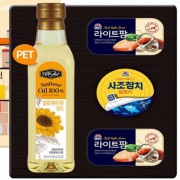 해바라기유 + 사조참치1 + 라이트팜2 명절 선물 세트, 스팸 해바라기유 식용유 설선물 햄선물 햄세트 설날 추석