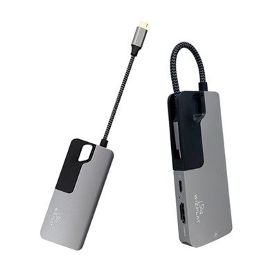6 IN 1 멀티 USB-C to HDMI 기가랜 PD지원 알루미늄 USB허브