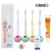 M케이스 치과용 크리스탈캡 페리오 st덴탈 치실 치간 칫솔치약 구강용품 여행용세트
