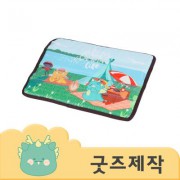 ZA513 [커스텀굿즈] 풀오버인쇄 컴팩트 보관주머니 야외 방석 40*31 (박스제작가능)