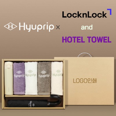 협립 3단 레자곡자손 슈퍼 완전자동우산 +협립호텔코마170타월4P+락앤락슬림핏원터치텀블러-세트