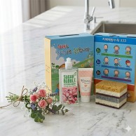 치매예방(케이스변경가능)+슈가버블주방세제+과일나라 핸드에센스+양면 떡수세미 2개
