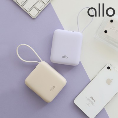 알로코리아 1008PD 포켓 미니 고속충전 일체형 보조배터리 10000mAh