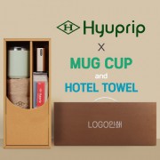 협립 이지롤 거꾸로 완전자동 우산 +협립40수호텔코마180타월+로하스머그컵-세트