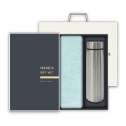 송월 프리미엄 텀블러세트 (라이트무지 1매 + 스마트텀블러 500ml 1개)
