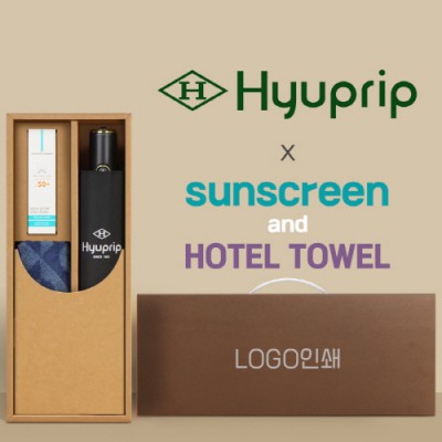 협립 3단 10K 고밀도 슈퍼 완전자동우산 +선크림+스포츠타월-세트