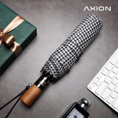 엑시온 심플우드체크3단우산