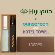 협립 3단60 슈퍼TEN(10K) 컨테이너 완전자동우산 +선크림+뱀부170타월-세트
