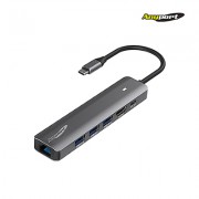 애니포트 6IN1 알루미늄 C타입허브 기가랜포트 덱스 닌텐도 PD포트 USB 허브 AP-TC61PUL