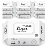 2566 숨 행운드림 순수 물티슈 캡형 100매 40g