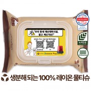 에코닉 생분해  브라운 투명캡형 물티슈 60g (20매)