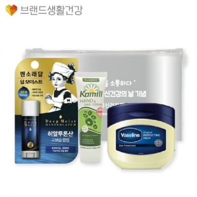 브생건570호 3종세트(카밀핸드크림+멘소래담 딥모이스트 립밤+바세린 젤리)